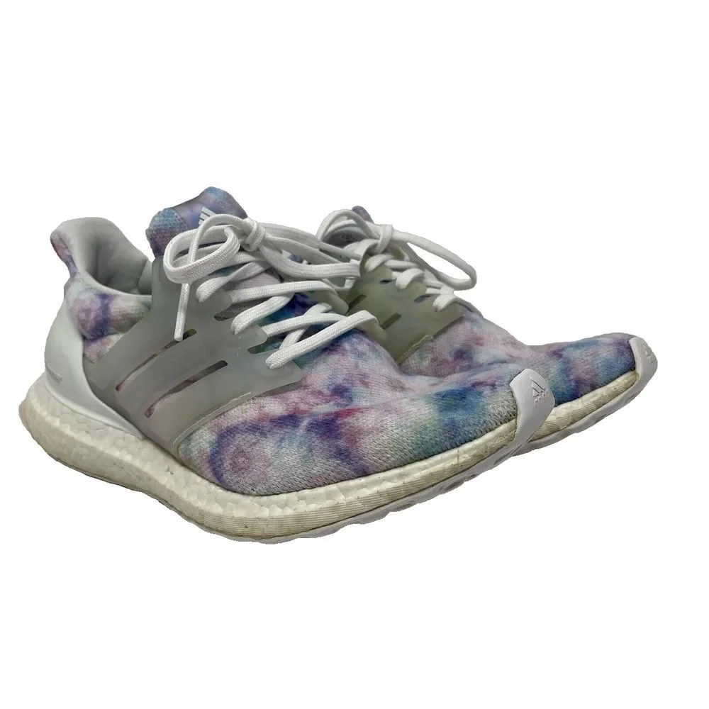 Adidas Shoes Womens 8.5 Ultra Boost‎ 4.0 DNA Rainbow Tie Dye Sneakers Pastel